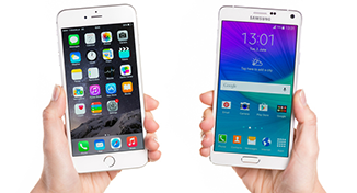 Imagen de  un dispositivo Apple además de un dispositivo andriod