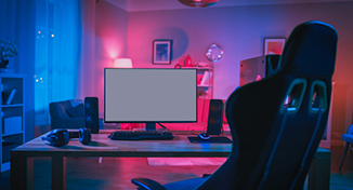 Imagen de  Computadora configurada en un escritorio